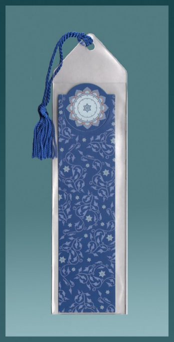 Royal Blue Vines Bookmark by Mickie Caspi