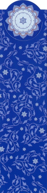 Royal Blue Vines Bookmark by Mickie Caspi