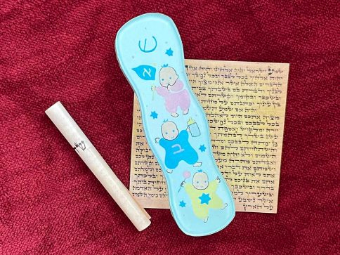 Babies Blue Mezuzah