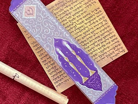 Candlesticks Mezuzah