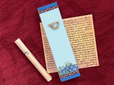 Forget Me Nots Mezuzah