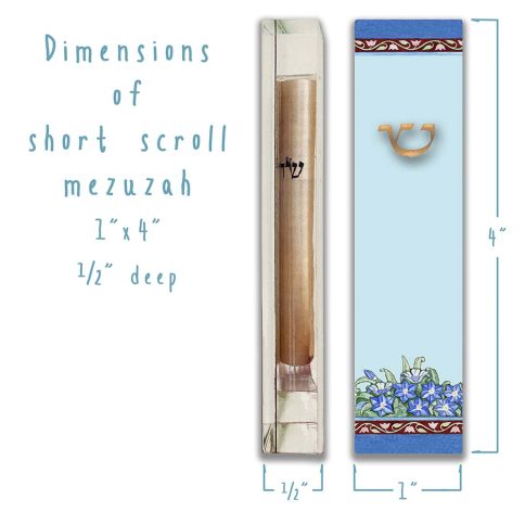 Forget Me Nots Mezuzah