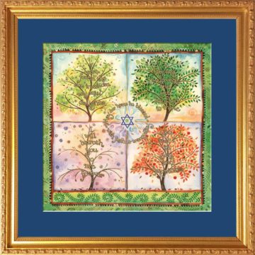Jewish Framed Home Blessing Art Print by Mickie Caspi