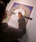 05-2 Rose Garden Ketubah Calligraphy Personalization by Mickie Caspi