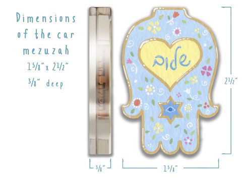 Hamsa Shalom Car Mezuzah