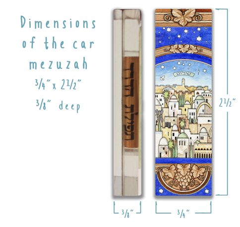 Antique Jerusalem Car Mezuzah