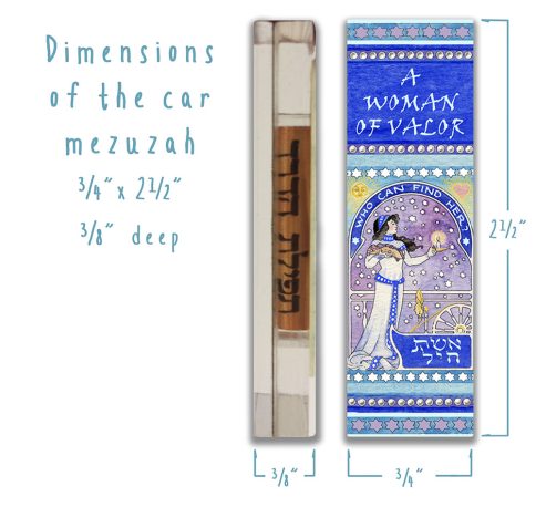 Woman of Valor Car Mezuzah