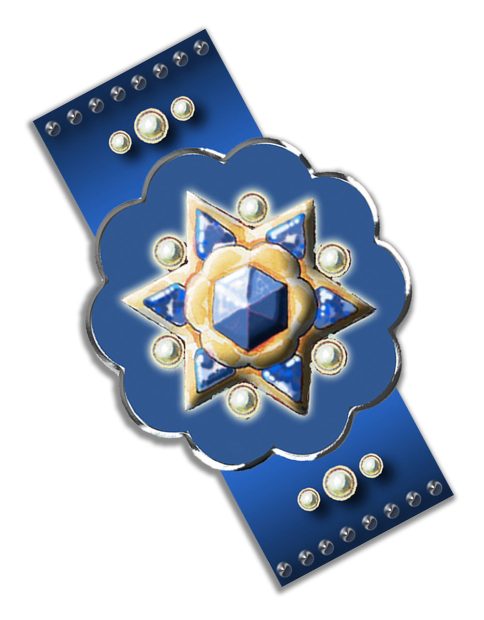 Blue Magen David Car Mezuzah