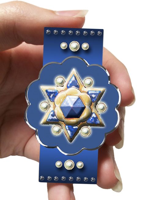 Blue Magen David Car Mezuzah