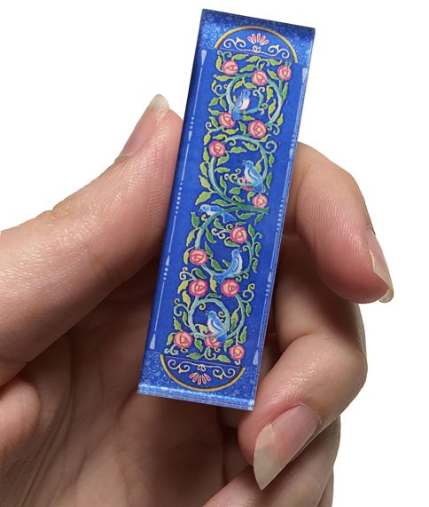 Blue Birds Car Mezuzah