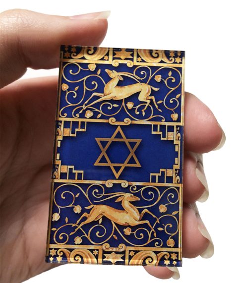 Blue Gazelle Car Mezuzah