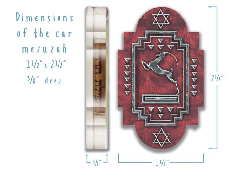 Art Deco Gazelle Car Mezuzah