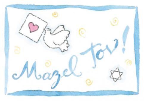 mazel tov gift tag