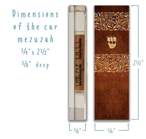 Leather Car Mezuzah
