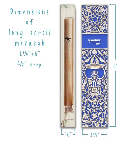 Blue Goblet Mezuzah