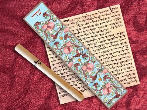 Pomegranates Mezuzah