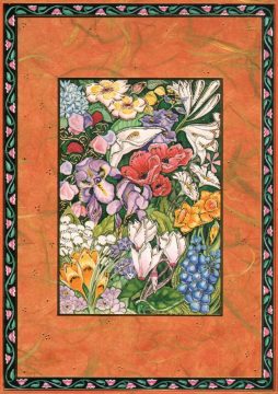 A430 Flowers Jewish Greeting Card by Mickie Caspi