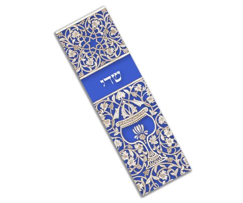 Blue Goblet Car Mezuzah