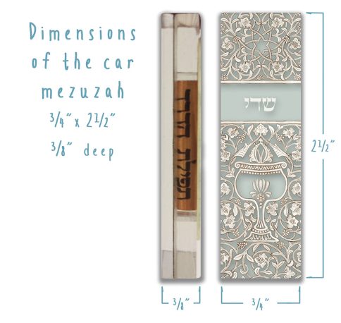 Opal Goblet Car Mezuzah