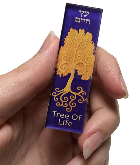 Gold Tree of Life Car Mezuzah