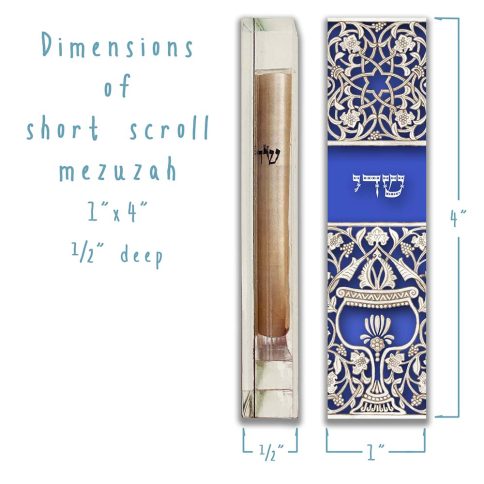 Blue Goblet Mezuzah