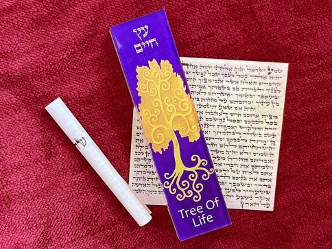 Gold Tree of Life Mezuzah