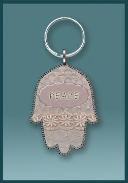 Hamsa Peace Key Chain