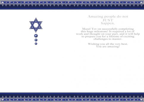 Bar Mitzvah Greeting Card by Mickie Caspi