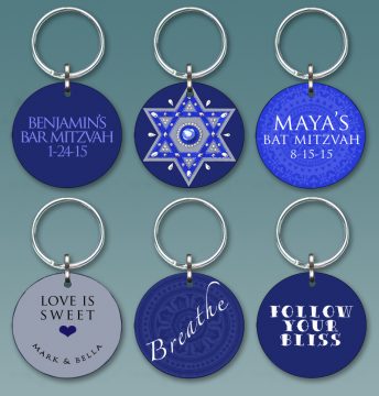 Royal Blue Star CKC126 Custom Keychain Party Favors by Mickie Caspi