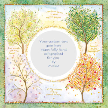 Seasons of Joy Original Ketubah by Mickie Caspi