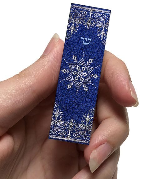 Blue Star Car Mezuzah