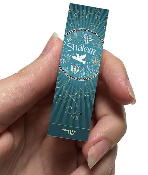 Shalom Aquamarine Car Mezuzah