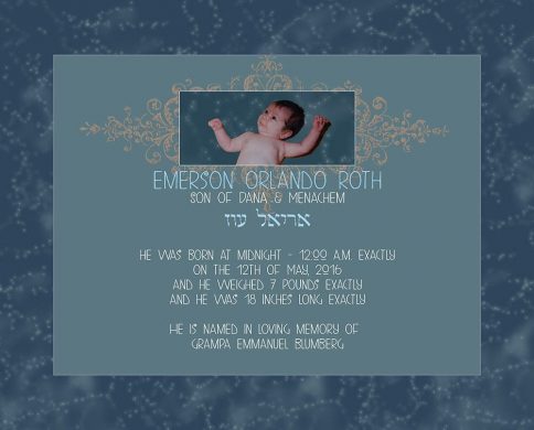 Baby Boy Universe Forest Baby Wall Art G-BB-10c by Mickie Caspi