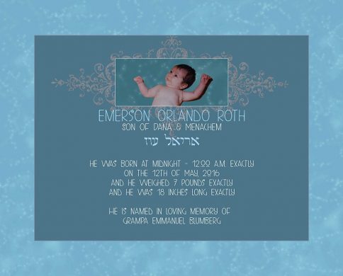 Baby Boy Universe Cerulean Baby Wall Art G-BB-10c by Mickie Caspi