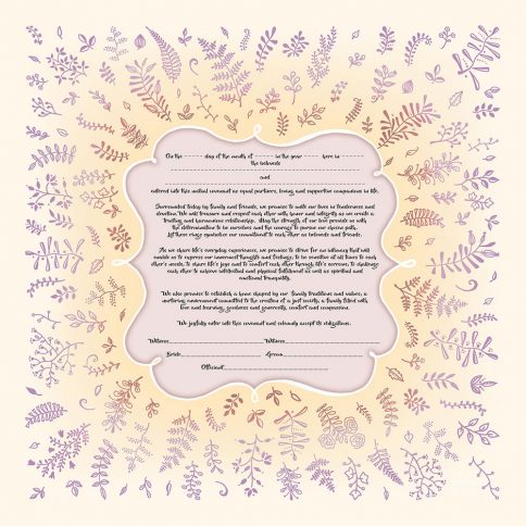 GK-19a ANTIQUE Natural Love Giclee Ketubah