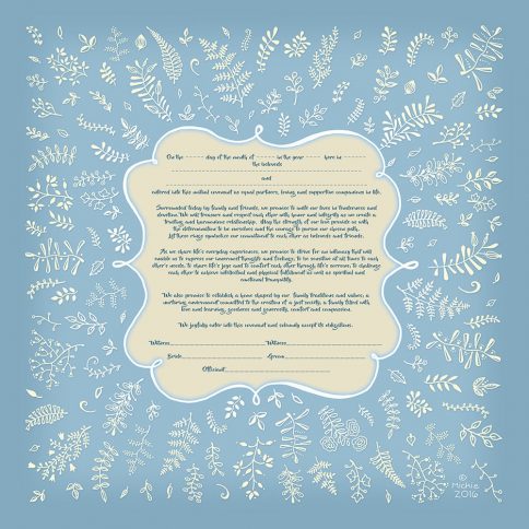 GK-19c WEDGEWOOD Natural Love Giclee Ketubah - WEDGEWOOD