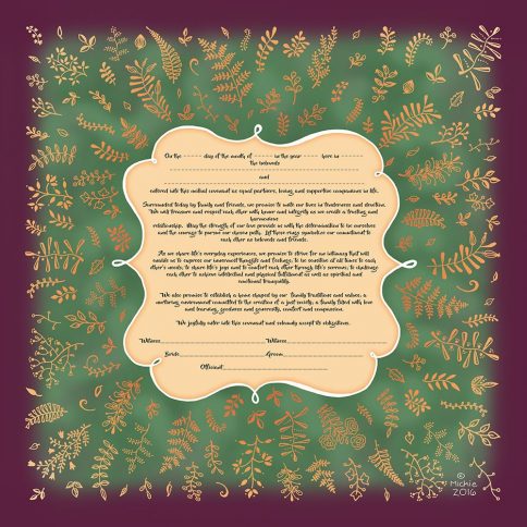 GK-19f HARVEST Natural Love Giclee Ketubah