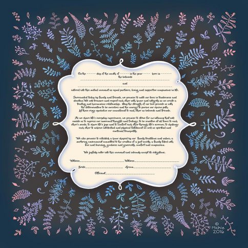 GK-19g BOHO Natural Love Giclee Ketubah