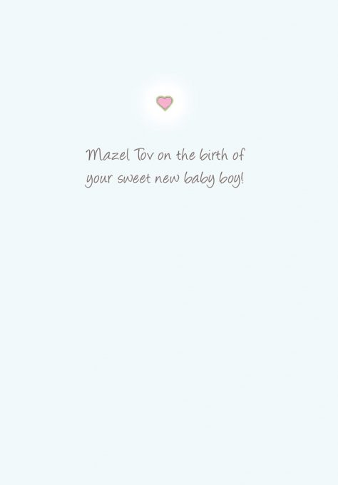 Baby Boy Jewish Greeting Card by Mickie Caspi