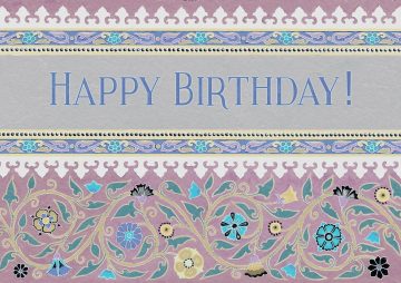 Bdy616 Happy Birthday Jewish Greeting Card by Mickie Caspi