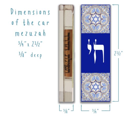 Chai Car Mezuzah