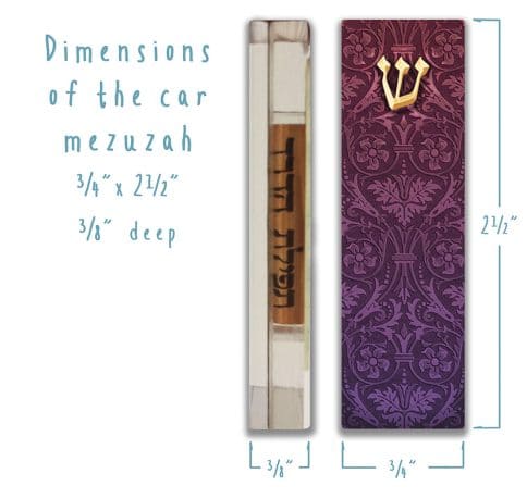 Plum Car Mezuzah