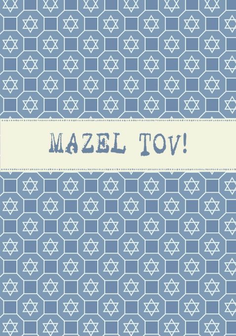 MT627 Mazel Tov Jewish Illuminated Greeting Card