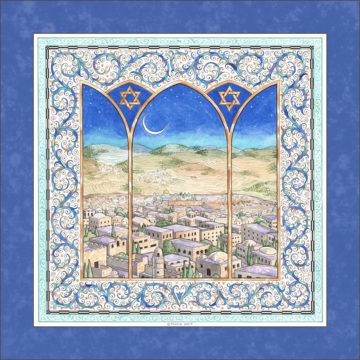 Jerusalem Wall Art ULTRAMARINE