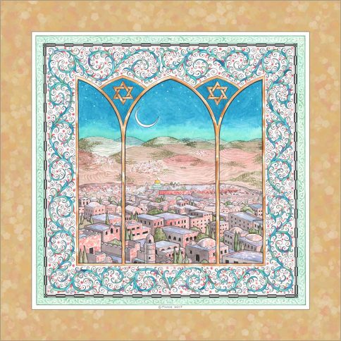 Jerusalem Wall Art PARCHMENT