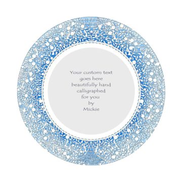 Blue Silhouette Original Ketubah by Mickie Caspi