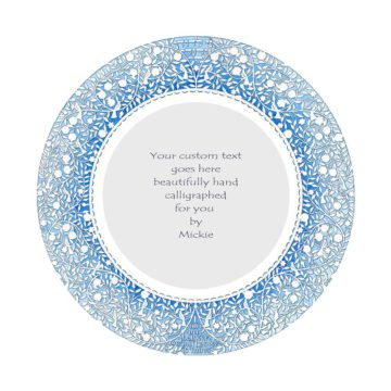 Blue Silhouette Original Ketubah by Mickie Caspi