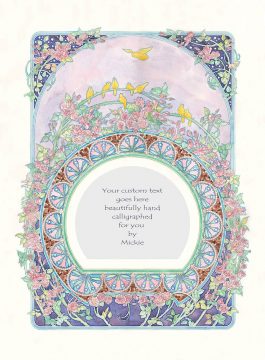 Roses & Birds Original Ketubah by Mickie Caspi