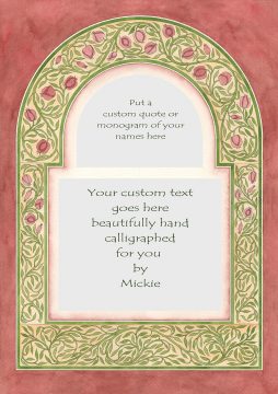 Simple Vine Original Ketubah by Mickie Caspi