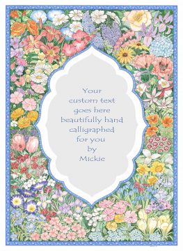 Arabesque Garden Original Ketubah by Mickie Caspi